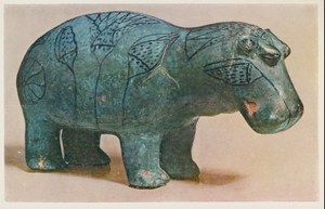 Aegyptisch ; Verzierter Hippopotamus