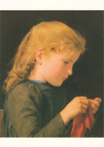 Anker Albert; Knitting Girl