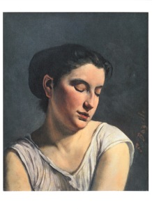 ; Junge Frau mit gesenktem Blick , 1868