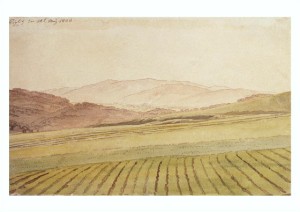 Friedrich Caspar David; Böhmische Landschaft , 10. Mai 1828
