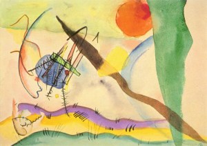 Kandinsky Wassily; Aquarell mit grünen Randzonen , 1914/15