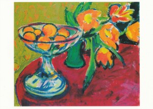 Stillleben mit Orangen und Tulpen Ernst Ludwig Kirchner Kunstkarte 