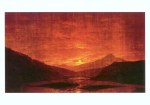 Friedrich Caspar David; Abendlandschaft bei Durchlicht (Nachtversion)