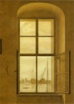 Friedrich Caspar David; Blick aus dem Atelier des Künstlers , 1805/06