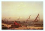 Friedrich Caspar David; Frau am Meer (amStrand von Rügen) , 1818