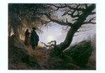 Friedrich Caspar David; Mann und Frau in Betrachtung des Mondes , 1830/35