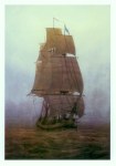 Friedrich Caspar David; Segelschiff im Nebel , um 1815