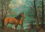 Fuchs Ernst; Stute und Fohlen im Herbst , 1993