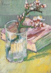 Gogh Vincent van - van Gogh; Flowering Almond Branch in a Glass with a Book , 1888