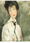 Modigliani Amedeo; Frau mit schwarzer Krawatte , 1917