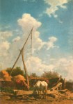 Pettenkofen August von; Hungarian Horses Watering Tank , around 1865