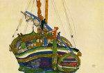 Schiele Egon; Fishing Boats in Trieste