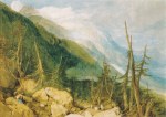 Turner William; Das Tal von Chamonix, Mont-Blanc im Hintergrund , 1809